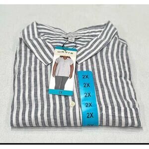 Orvis Women's Button-Up Short Sleeves Chest Pocket Blouse, Size 2X. AL